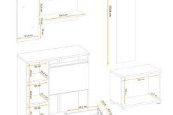 Meble do przedpokoju z lamelami PAULO 1 8