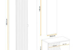 Meble do małego przedpokoju z lamelami PAULO 2 7
