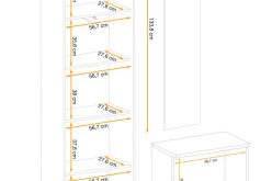 Meble do małego przedpokoju z lamelami PAULO 2 8