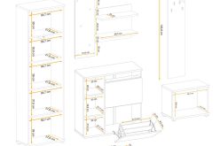 Zestaw mebli do przedpokoju PAULO 4 8
