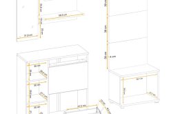 Meble na przedpokój z siedziskiem PAULO 5 8