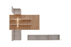 Podwieszana meblościanka kaszmir z LED PRISMA pw B 6