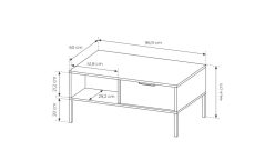 Stolik kawowy antracyt LAUDATE 5