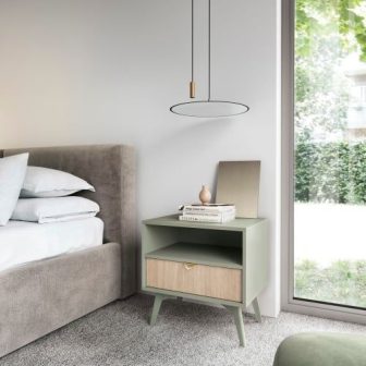 STolik nocny z szufladą na wysokich nogach