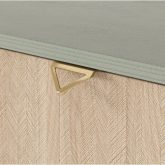 Stolik nocny eukaliptus jodełka scandi z szufladą BAUM 2