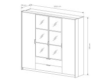 Szafa kasztan strukturowy czarna MOKKARO 4