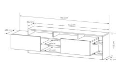 Meblościanka dąb craft złoty ALESSIA 4