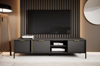 Szafka RTV 200 cm antracyt mat LAUDATE