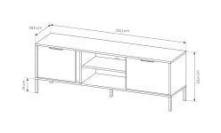 Szafka RTV antracyt mat LAUDATE 153 cm 4
