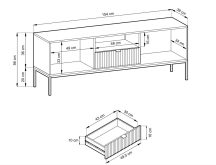 Szafka RTV kaszmir NEMESIS 154 cm 1