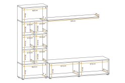 Meblościanka dąb artisan REBEL 8