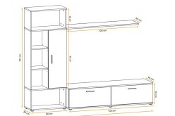 Meblościanka dąb artisan REBEL 7