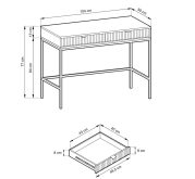Czarna toaletka strukturalna NEMESIS 2