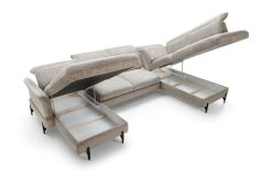 Narożnik U z funkcją spania z pianką HR SANTANA 1 8