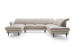 Narożnik U z funkcją spania z pianką HR SANTANA 1 2