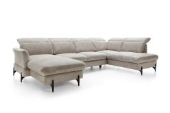 Narożnik U z funkcją spania z pianką HR SANTANA 1 4