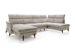 Narożnik U z funkcją spania z pianką HR SANTANA 1 5