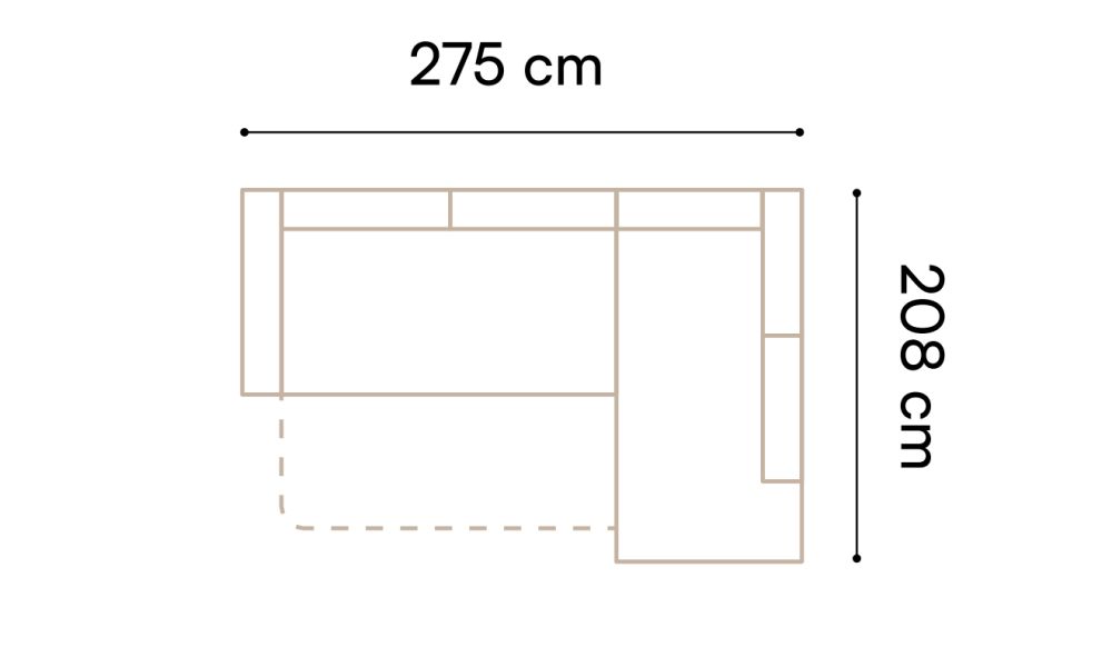 Narożnik z funkcją spania na piance HR GALA 2 7