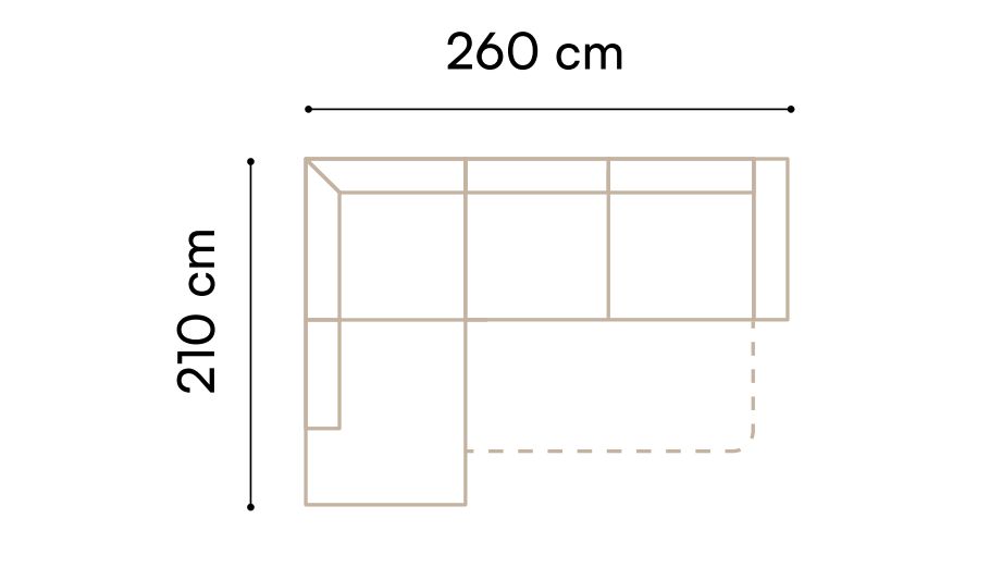 Narożnik z funkcją spania z pianką HR SANTANA 2 10
