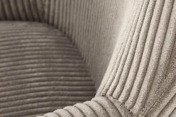 Szary fotel na płozach sztruks BAJADERA 1