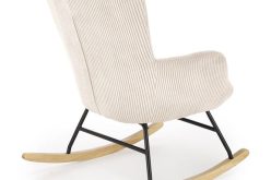 Sztruksowy fotel na płozach z funkcją kołyski BAJADERA 2
