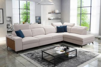 Narożnik U z funkcją spania z USB LEMEL 6