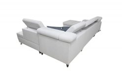 Narożnik U z funkcją spania z gniazkiem i barkiem MELLOW 6 15