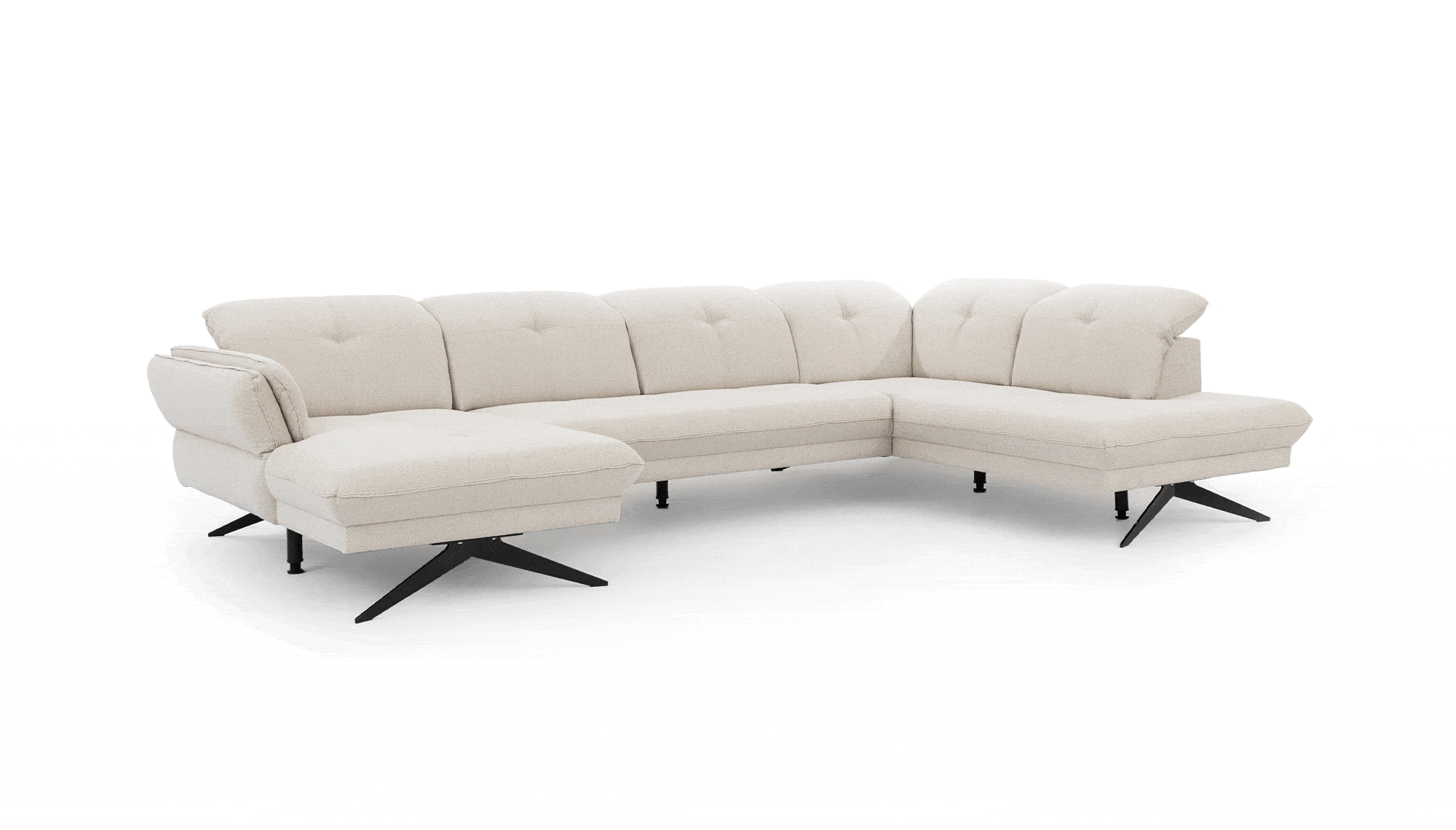 Gigantyczna kanapa narożna na nogach pająk MATRIX U 1