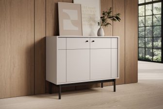 Mała urokliwa komoda kaszmir w stylu japandi