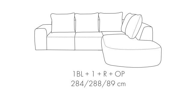 Zjawiskowy narożnik nierozkładany ALDENTE L 7