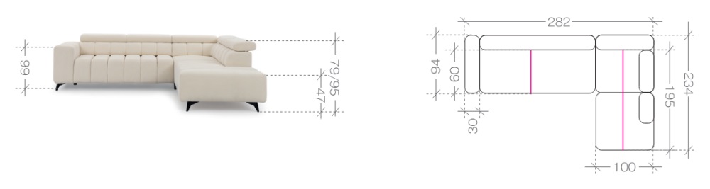 Narożnik z funkcją spania RAMARO L 7