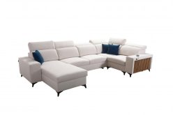 Narożnik U z funkcją spania z USB LEMEL 4 14