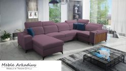 Narożnik U z funkcją spania z USB LEMEL 4 8