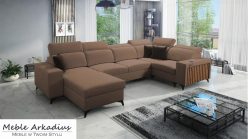 Narożnik U z funkcją spania z USB LEMEL 4 3