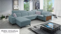 Narożnik U z funkcją spania z USB LEMEL 4 6