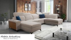 Narożnik U z funkcją spania z USB LEMEL 6 10