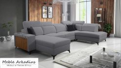 Narożnik U z funkcją spania z USB LEMEL 6 2