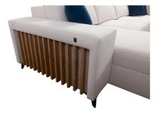 Narożnik U z funkcją spania z USB LEMEL 6 14