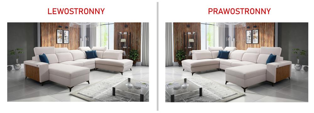 Narożnik U z funkcją spania z USB LEMEL 6 19