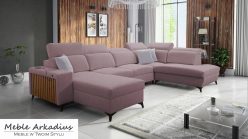 Narożnik U z funkcją spania z USB LEMEL 6 5