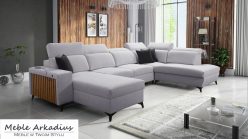 Narożnik U z funkcją spania z USB LEMEL 6 7