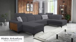 Narożnik U z funkcją spania z USB LEMEL 6 8