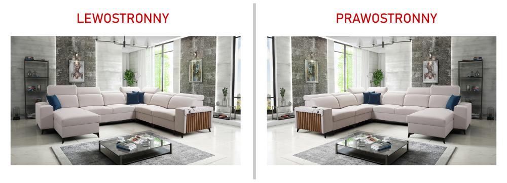 Narożnik U z funkcją spania z USB LEMEL 8 19