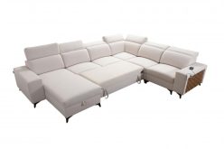 Narożnik U z funkcją spania z USB LEMEL 8 17