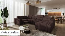 Narożnik U z wysuwanym podnóżkiem z funkcją spania z ładowaniem USB FINAL 4 3