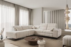 Narożnik z długim szezlongiem do salonu i do spania