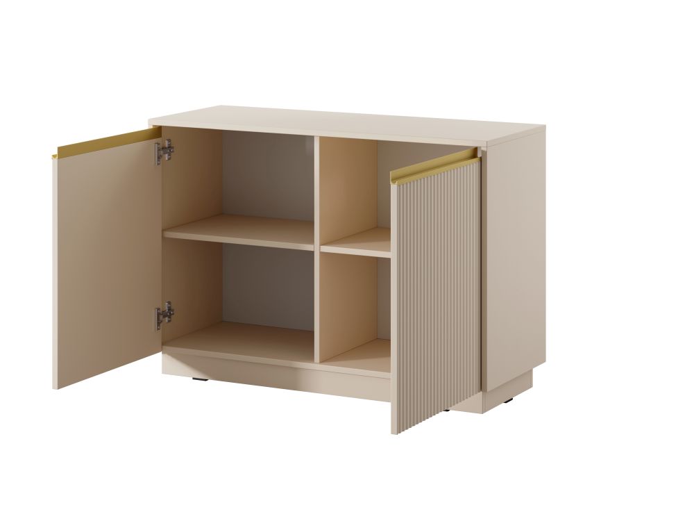 Mała komoda beżowa ze złotem 103cm DIANA 2