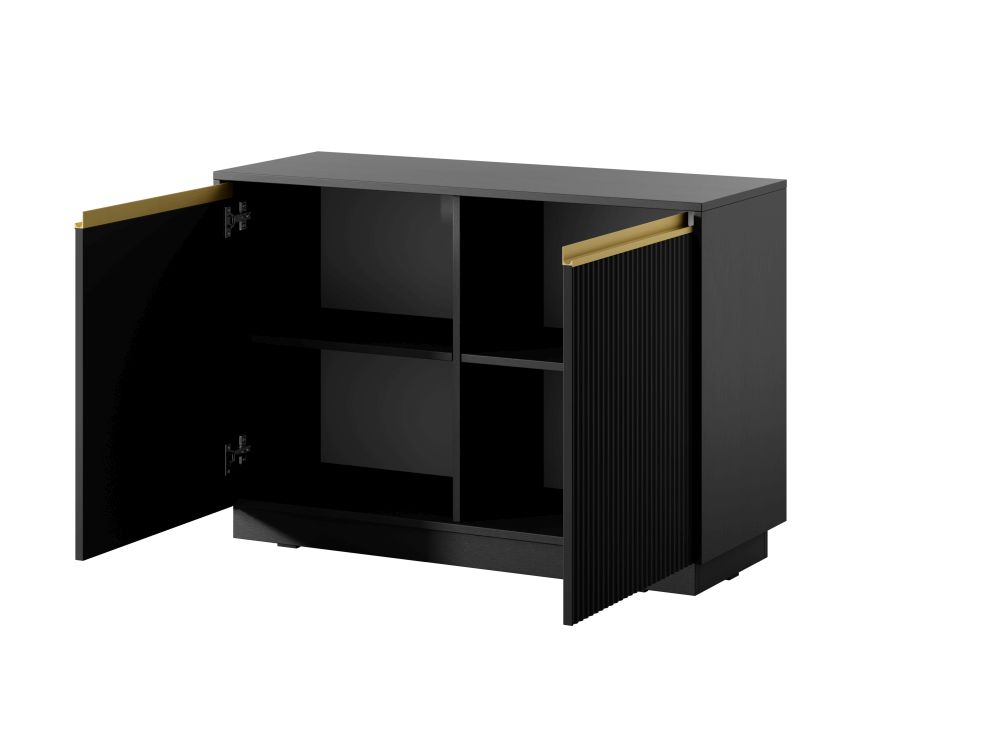 Mała komoda czarna ze złotem 103cm DIANA 2