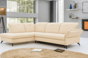 Cudowny narożnik klasy premiumz funkcją spania z regulacją zagłówków i boczków