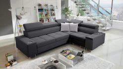 Narożnik premium z barkiem z gniazdem elektrycznym z cup holderem